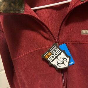 Columbia Maroon Full-Zip Fleece Jacket